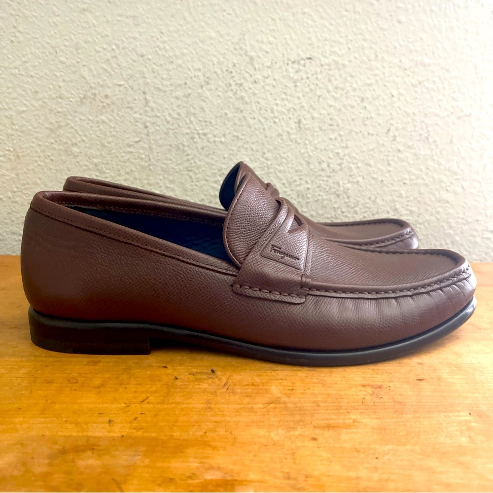 Salvatore Ferragamo Brown Leather Loafers